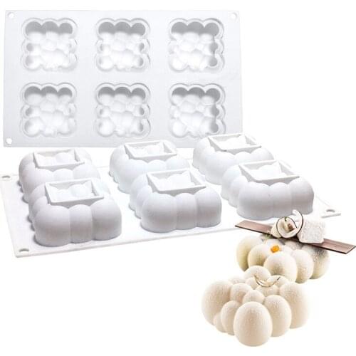 6 Hole Cloud Silicone Cake Mold For Baking Dessert Art 3D Mousse Mould Chocolate Mold Kitchen Cake Decorating Tools