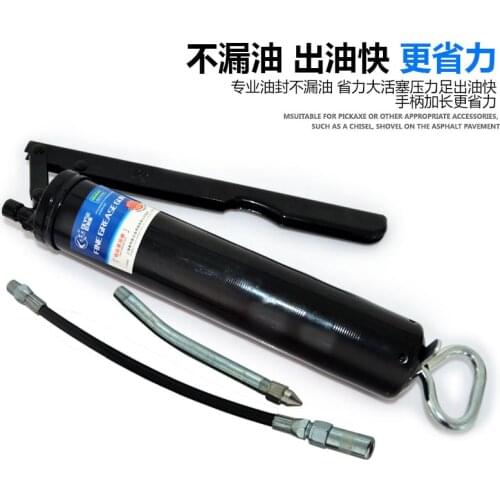 10000 PSI Duty Grease Gun with Mouth Pistol Grip Manual Oil Pump Gun Flexi Rigid for Auto Lift Repair Tool Vehicles Car