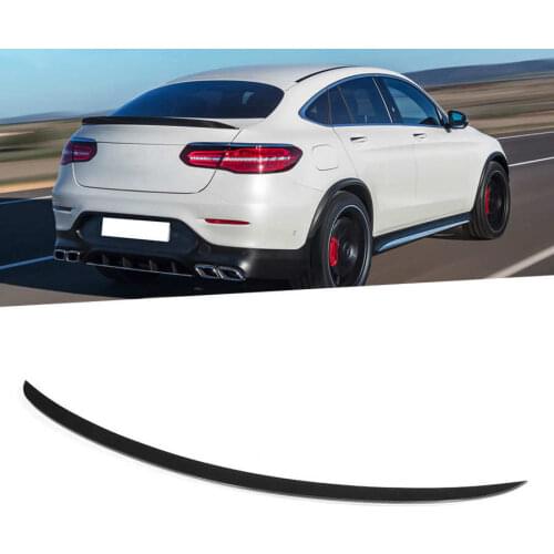Carbon Fiber Look for AMG Style High Kick Trunk Lid Spoiler Fit for Mercedes Benz GLC Class C253 Coupe 2016 2017 2018 2019 2020