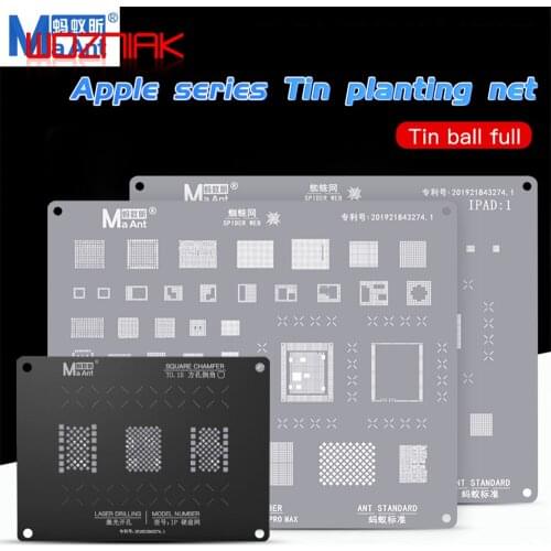 MaAnt Integrated IC NAND CPU chip ​steel mesh for iphone 5-12promax ipad Air mini Repair BGA steel mesh formwork