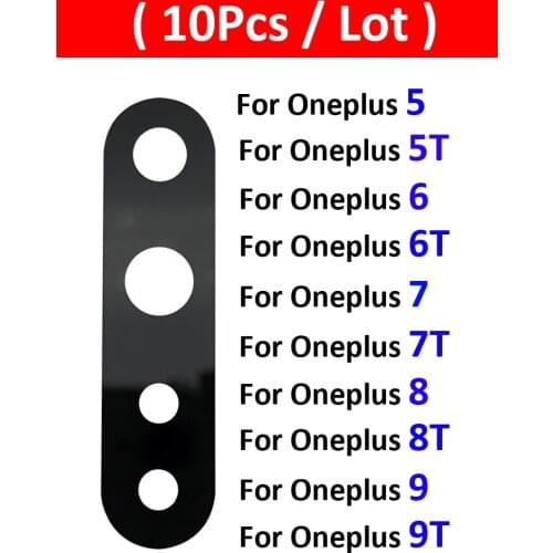 10pcs/Lot, Rear Back Camera Glass Lens For Oneplus 8T 9 Pro Nord N100 Camera Glass With Glue Adhesive