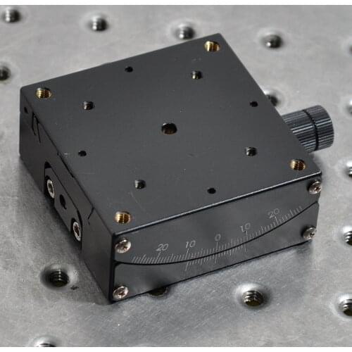 Taiwan U-axis manual high-precision angle tilt radian angle measurement displacement table copper 60mm