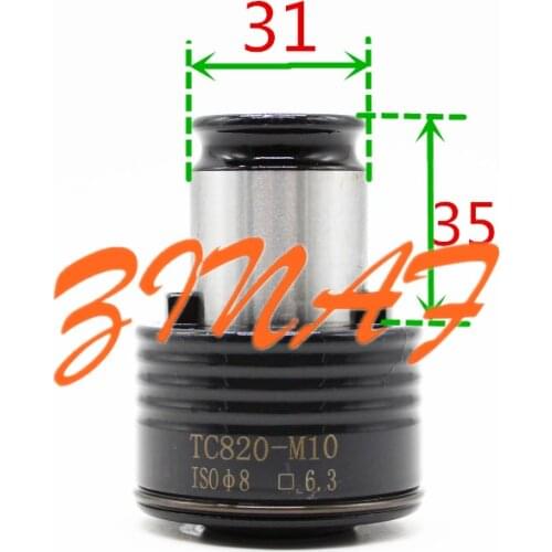 TC820 ISO JIS 31mm M5 M6 M8 M10 M12 M14 M16 M18 torque Tapping tool Overload protection ISO JIS standard tapping chuck collet