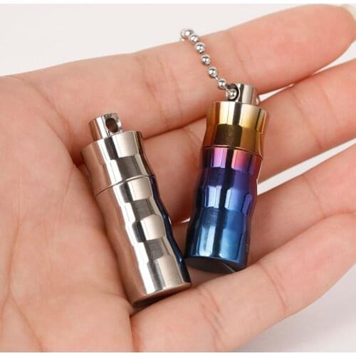 Tiartisan Mini Titanium Storage Box Waterproof Pill Case For Keychain Eco-Friendly Ultralight Portable Titanium Perfume Case