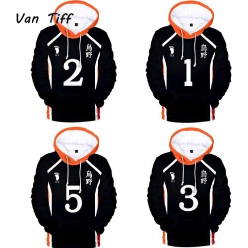 Anime Haikyuu Hoodies Men Women Cosplay Sweatshirts Hinata Shouyou Hooded Hoodies Volleyball Pullover Uniform Harajuku Tops Coat
