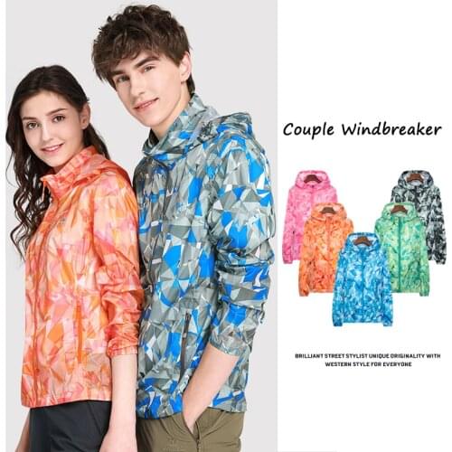 Couple Windbreaker Jackets Women Men Spring Summer Unisex Coats Women Plus Size Casual Sunscreen Clothing Ultrathin Rainproof