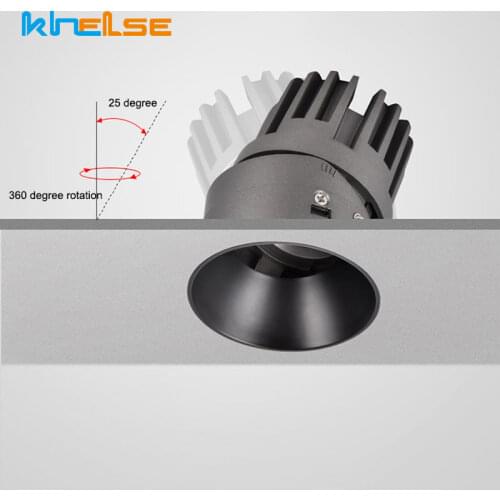 10W 12W Embedded Frameless Dimmble Recessed Down Lights Downlight Ceiling LED Spotlight Commercial Hotel Indoor Lighting 90-260V