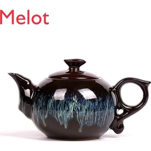 Kiln Baked Sandy Gold Tea Set Single Product Teapot Tea Cup Gaiwan Tea Pot Tea Serving Pot Fair Jianzhan Tea Ceremony Utensil