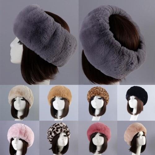 Russia Style Fox Fur Hat For Women Faux Fluffy Caps Russian Winter Thick Warm Ears Fashion Bomber Hat Winter Thick Warm Ears