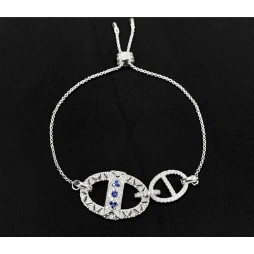 S925 Sterling Silver Evil Eye Buckle Bracelet Female Personality Fashion Temperament High-end Luxury Brand Monaco Jewelry