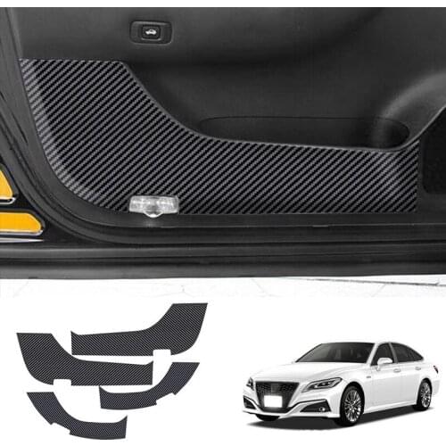 4Pcs Car Door Anti-Kick Mat Anti-Scratch Door Mat Car Door Anti-Kick Protective Cover for Toyota Corwn 2015-2021