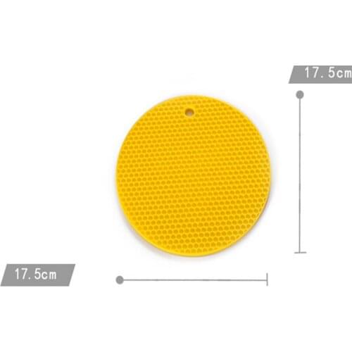 4PCS Thickened Honeycomb Silicone Mat Round Silicone Placemat Silicone Pot Mat Insulation Mat Non-slip Silicone Western Mat