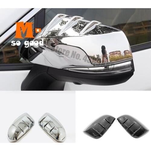 ABS Chrome/Carbon Trim Styling Accessories 2pcs for Toyota Tacoma 2015 16 17 18 2019 Car Side Door Rearview Turning Mirror Cover
