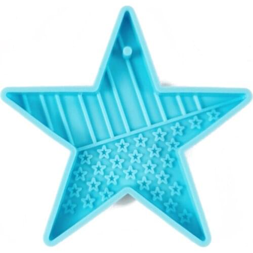 USA Flag Resin Mold American Flag Keychain Mold Statue of Liberty Silicone Molds AXYD