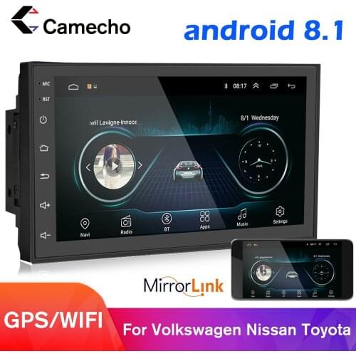 Camecho Car Multimedia Player Andriod GPS Navigation 2DIN HD Autoradio WiFi USB FM 2 Din 7" Car Audio Radio Stereo Backup Monito