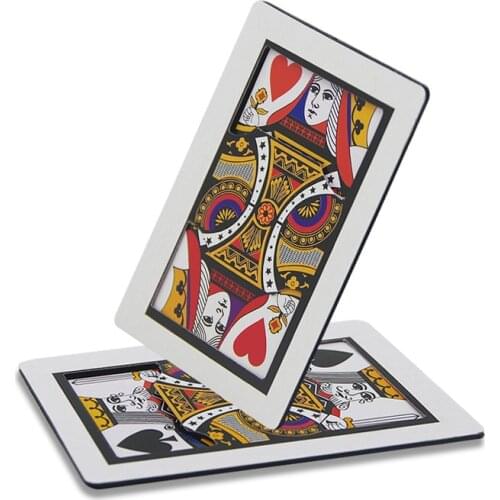 Automatic One Card Monte(Q,K,30cm*45cm,Plastic version) Magic Tricks Card Change Magie Close Up Stage Gimmick Props Accessories