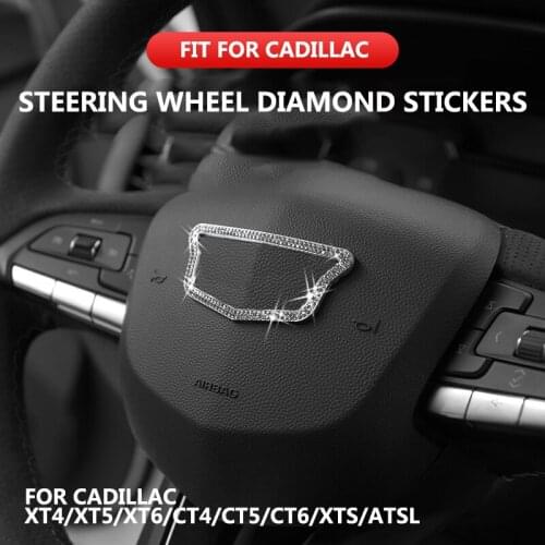 Car Steering Wheel Diamond Stickers For Cadillac XT4 XT5 XT6 CT4 CT5 CT6 XTS ATSL Interior Decoration Stickers Accessories