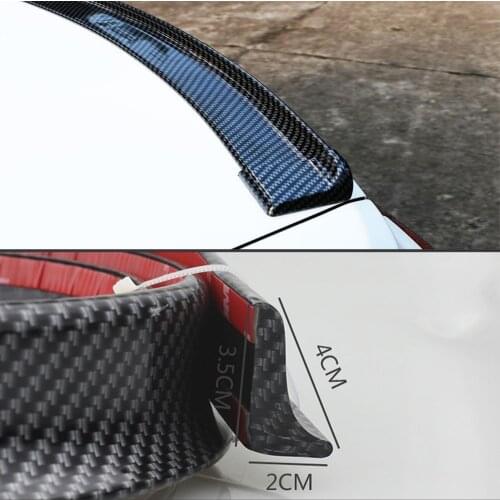 Car-Styling Rubber Carbon Fiber Car-styling Rear Lip Spoiler Roof Wing for Car For Tail Trunk Roof Trim Kit Accessorie