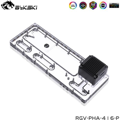 Bykski Water Tank For Phanteks 416 Computer Case ,Transparent Waterway Board , Water Cooling Rectangle Reservoir, RGV-PHA-416-P