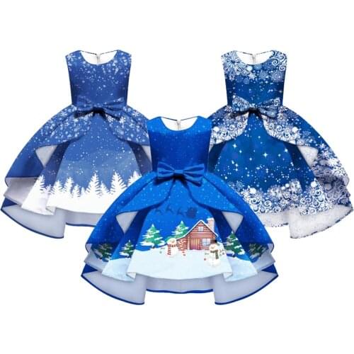 Girl Clothes Kids Dresses for Girls Christmas Santa Claus Princess Dress New Year Party Children Cosplay Costume 7-12 Years Old