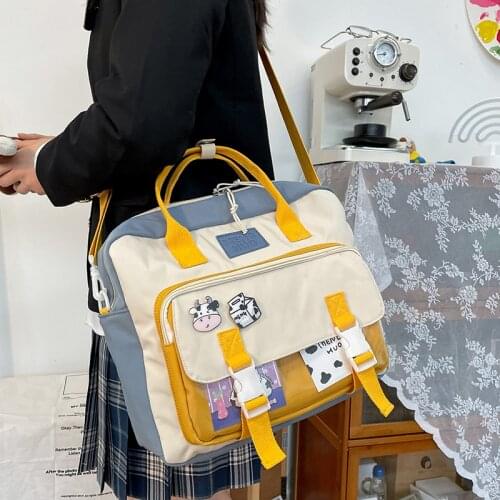 Enopella Fashion Waterproof Women Backpack For Teenager Mochila Student Kawaii College Black Cute Girl Mini School Bag Rucksack