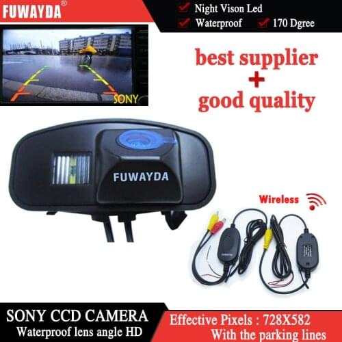 FUWAYDA Wireless Car RearView Reverse for SONY HD CCD With Guide Line CAMERA for Honda CRV CR-V Odyssey Fit Jazz Elysion