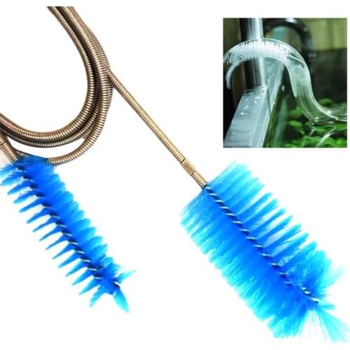 Stainless Steel Tube Cleaning Brush Single Double Ended Flexible Aquarium Fish Tank Filter Pump Hose Pipe Brushes Cleaner