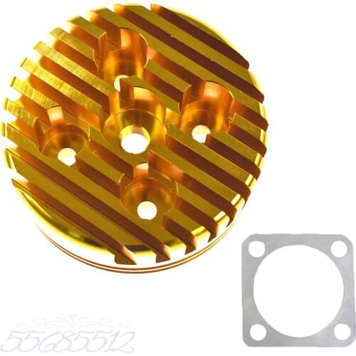Racing CNC Cylinder Head for 66cc / 80cc Gas Motorized Bicycle Yellow