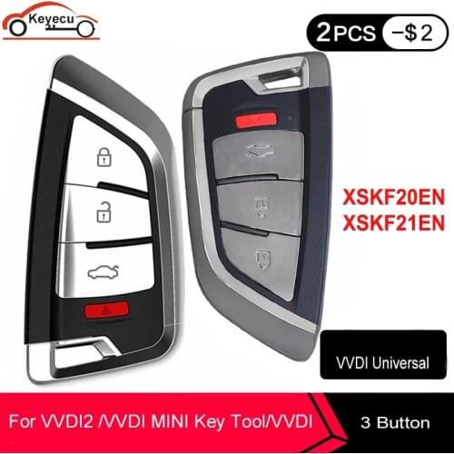 KEYECU XSKF20EN / XSKF21EN 4 Button Knife Style Xhorse Smart Proximity Universal Remote Key for VVDI Key VVDI2 English Version