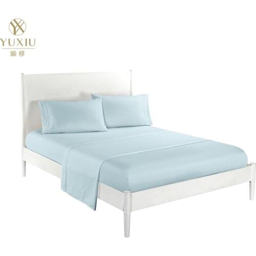 Yuxiu Bedspread Coverlet sets flat fitted sheets pillowcases Plain solid brushed Twin Full Queen King bedding set bed linens