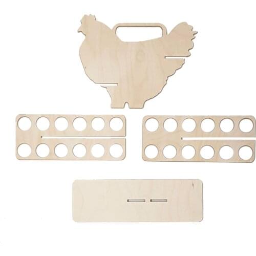 24 Egg Containers 3 Layers Wooden Egg Storage Rack Portable Compact Storage Organizer Kitchen Refrigerators Rooms Pleasure