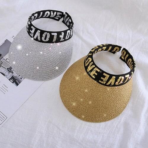 Summer Hat Outdoor Sun Protective Ponytail Straw Hat Letter Visor Cap Handmade Natural Straw Spring Summer Women Chapeu Feminino