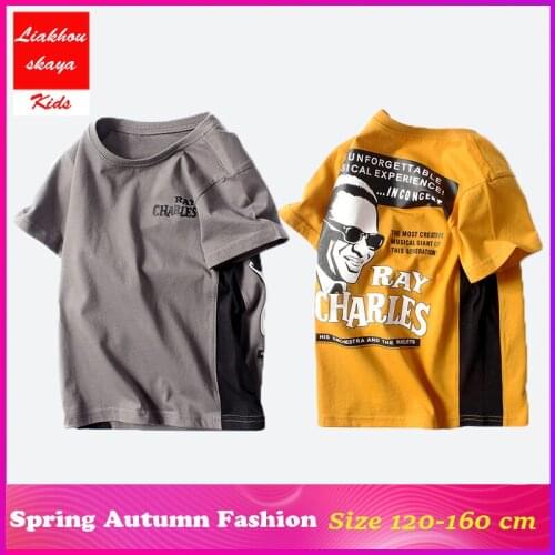 Liakhouskaya 2019 New Boys T Shirts Kids Summer Cute Children Clothing For Kids Girl Short Sleeve Print Tops Baby Boys Clothes