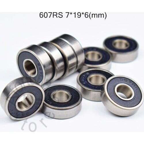 607RS 7*19*6(mm) free shipping ABEC-5 bearing10pcs Sealed Miniature Mini Bearing 607 607RS chrome steel bearings