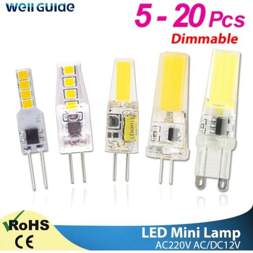 Led g9 lamp g4 led bulb 12V 220V Dimmable bulb 2835 SMD 3W 6W 9w g4 g9 led COB LED Lighting replace Halogen Spotlight Chandelier
