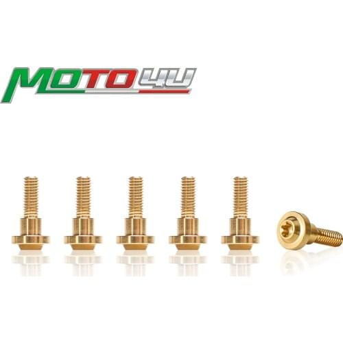 Titanium / Ti M6x20mm For Yamaha R1 1998-2009/R6 1999-2008 Front Disc Brake Rotor Bolt Gold 6 Pcs