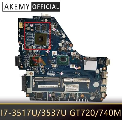Z5WE1 LA-9535P MB For Acer E1-530 E1-570 E1-570G Laptop Motherboard W/ GT720/740M GPU I7-3517U/3537U CPU DDR3 Mainboard