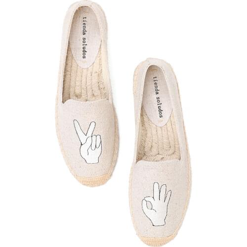 Espadrilles Flats Shoes Slip On Ladies 2019 Limited Zapatillas Mujer Sapatos Thick Bottom Woman Hemp Loafer Fishermen Straw