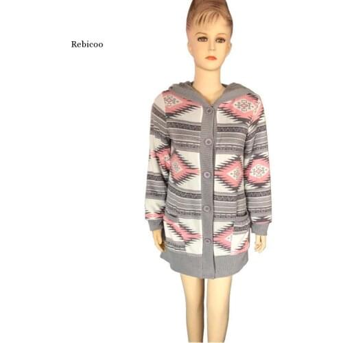 Womens Coat Winter Jacket Fashion Print Warm Parka Outwear Outercoat