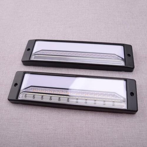 1 Pair Universal Car 12V-24V IP68 3W Clear Lens 147LED Halo Neon Flowing Turn Signal Brake Tail Lights