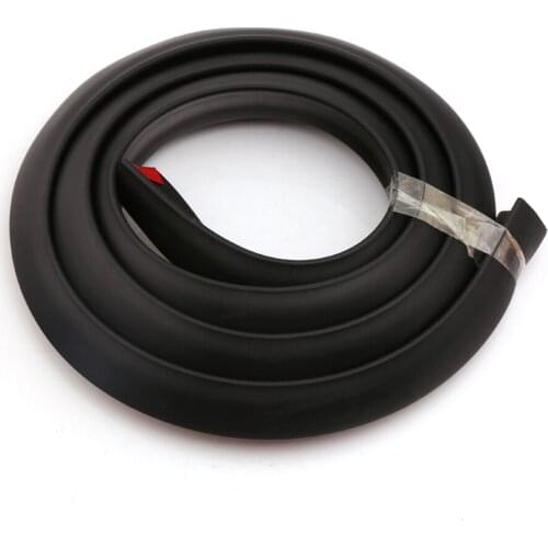 1 pcs 1.5M Black Car Wheel Eyebrow Arch Trim Fender Flares Protector Strip Universal Rubber Anti-collision Car Styling Moulding