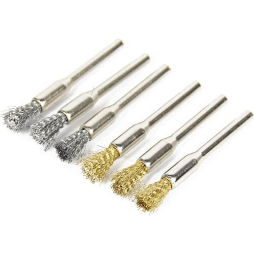 10pcs Dremel Polishing Rotary Electric Power Drilling Wire Wheel Brushes Hand Tool Model DIY Stone Craft Tool Kit Pen