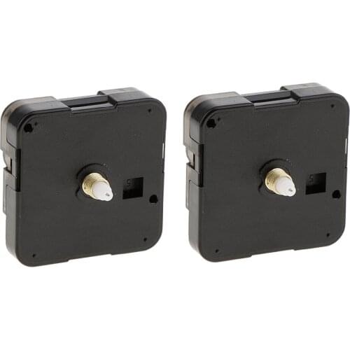 2pcs Black Silent Quartz Clock Movement Mechanism Repair DIY Tool Part