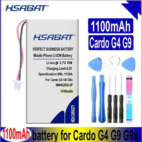 1100mAh for CARDO G4 G9 G9x Scala Rider G4 Scala Rider G9 Scala Rider G9x SCHUBERTH C3 BAT00002 BAT00004 WW452050-2P Battery