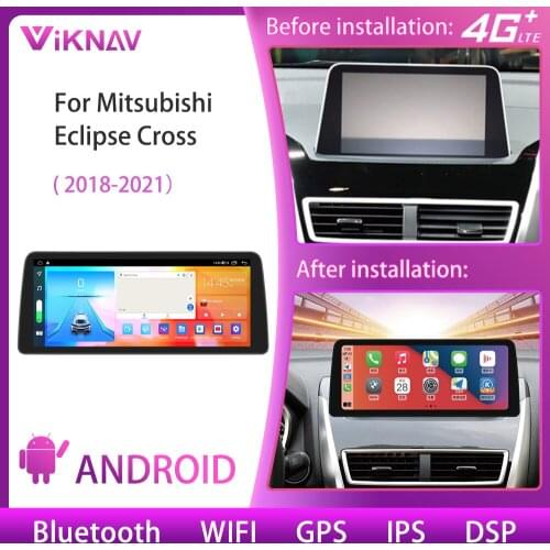 12.3 inch Android System Car Radio For Mitsubishi Eclipse Cross 2018 -2021 GPS navigation Stereo Auto Player Carplay 2 din
