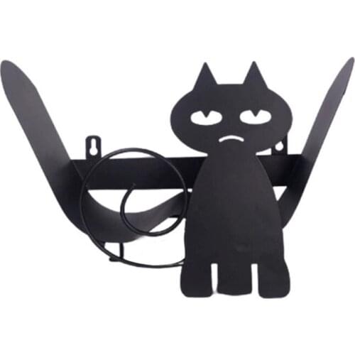 Lovely Deer Kitty Toilet Paper Holder Metal Iron Tissue Roll Storage Organizer 63HA