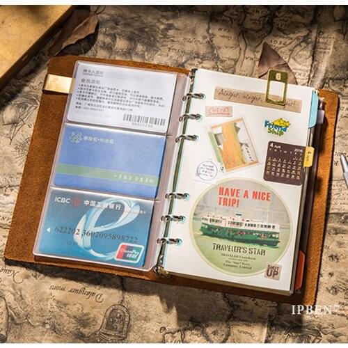 First layer crazy horse genuine leather travel bag with binder name card holder money clip