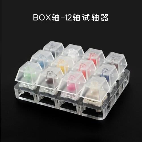 Kailh Box Switch Tester 12 Switches for Mechanical Keyboard NovelKeys Cream Navy Jade Pale Blue Burnt Orange Dark Yellow Game PC