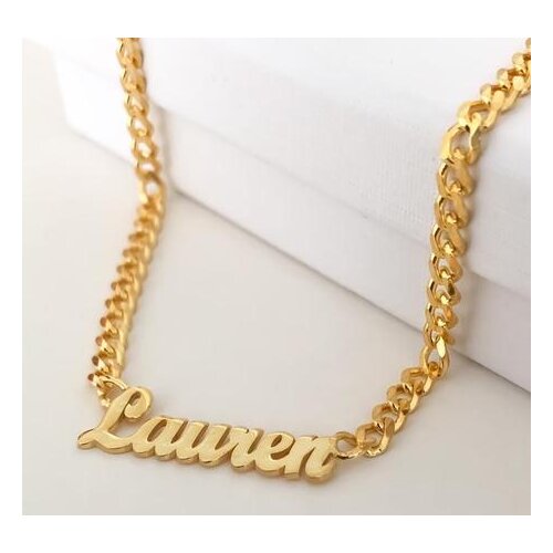 Lateefah personality necklace stainless steel Cuban chain custom hip hop necklace