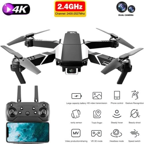 S62 Pro Drone With 4k HD Dual Camera Fpv Height Preservation Professional Quadcopter 1080P WiFi Positioning RC Helicopter Toy